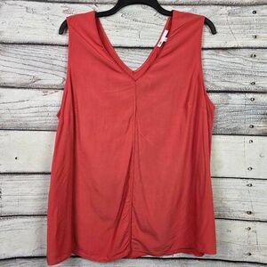 DR2 Rust Orange Sleeveless V Neck Tank Top 2X Plus